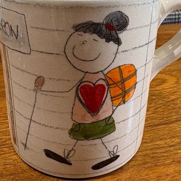 BOGO French Handmade Marchand de Couleurs Mug: "Luberon: The Hiker" - Picture 2 of 8